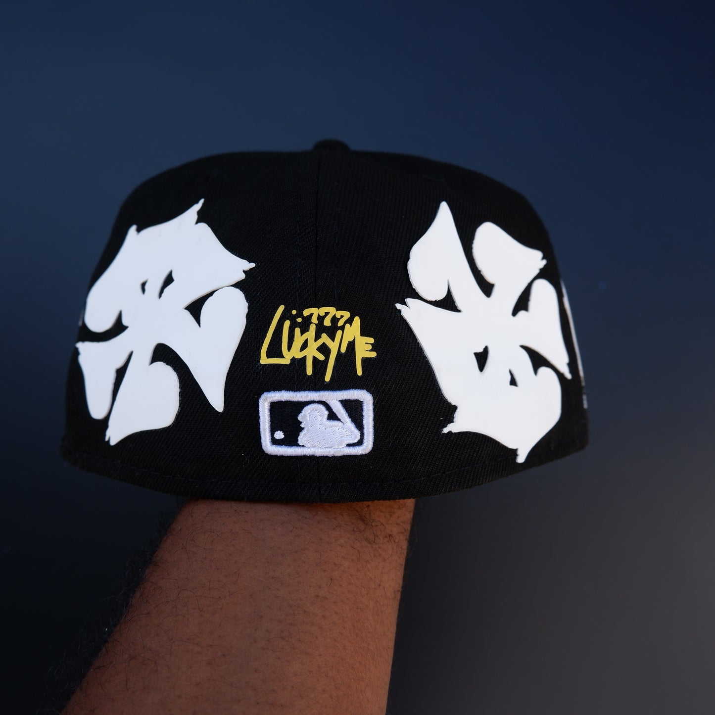 Black LA "Infinite 7s Clover" Fitted