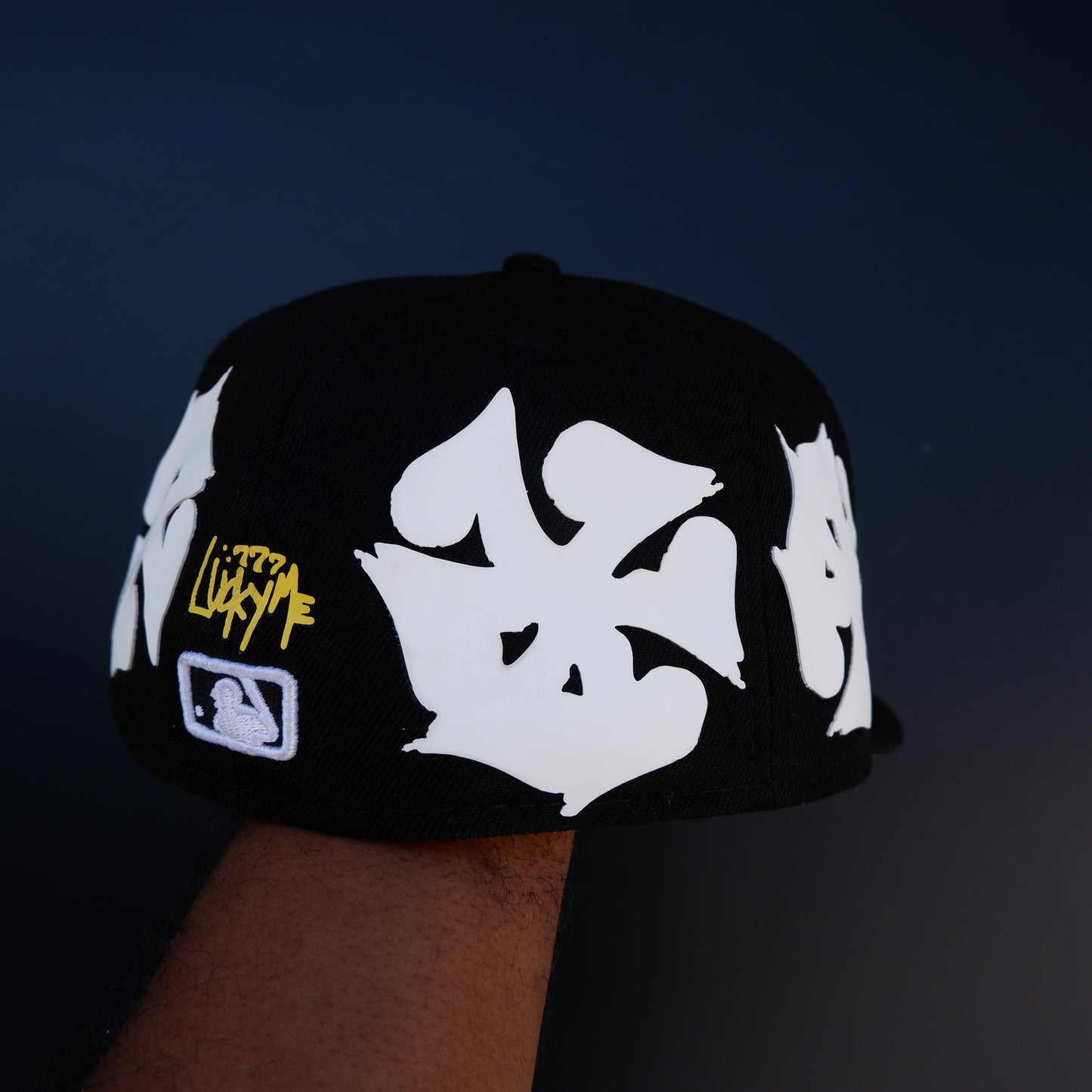 Black LA "Infinite 7s Clover" Fitted