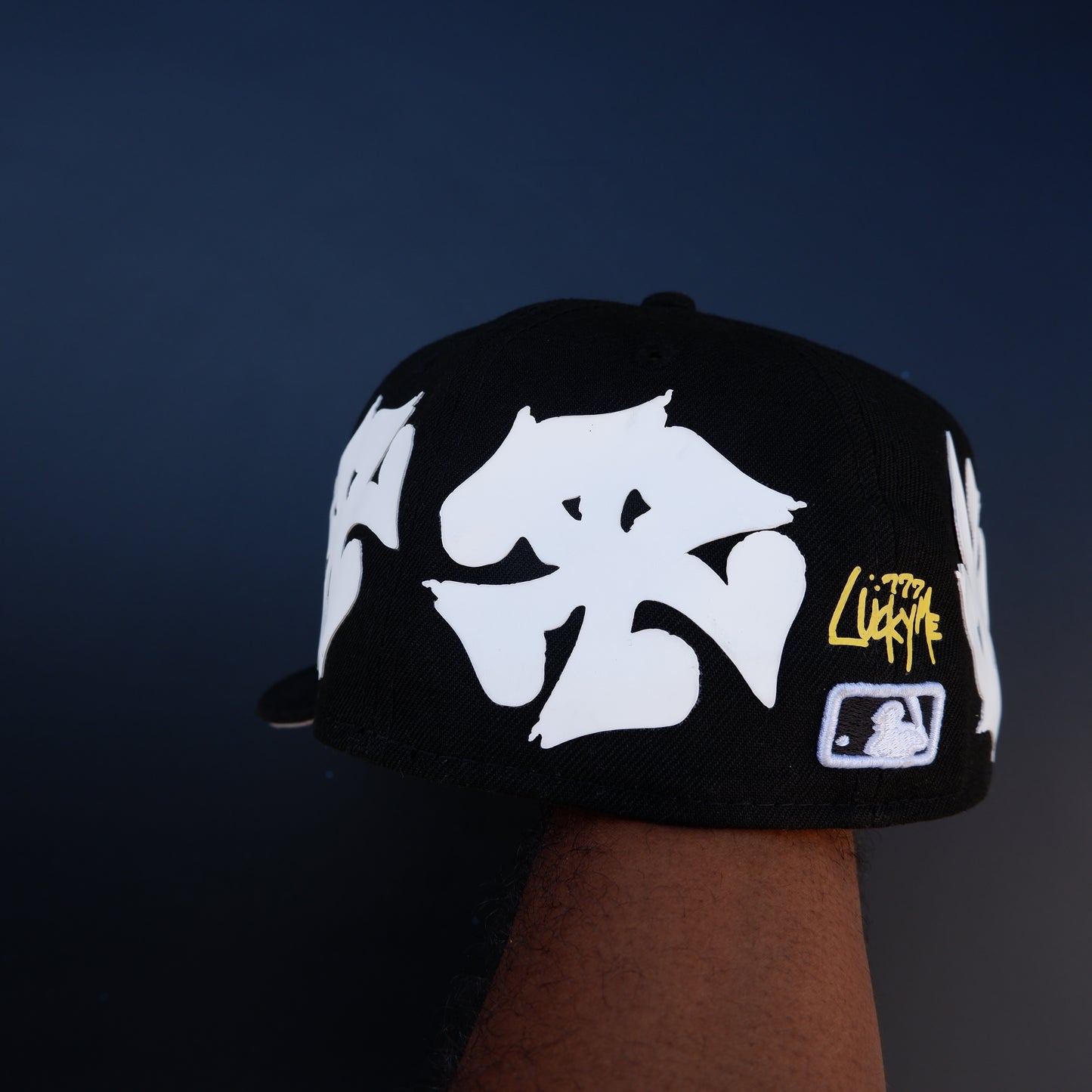 Black LA "Infinite 7s Clover" Fitted