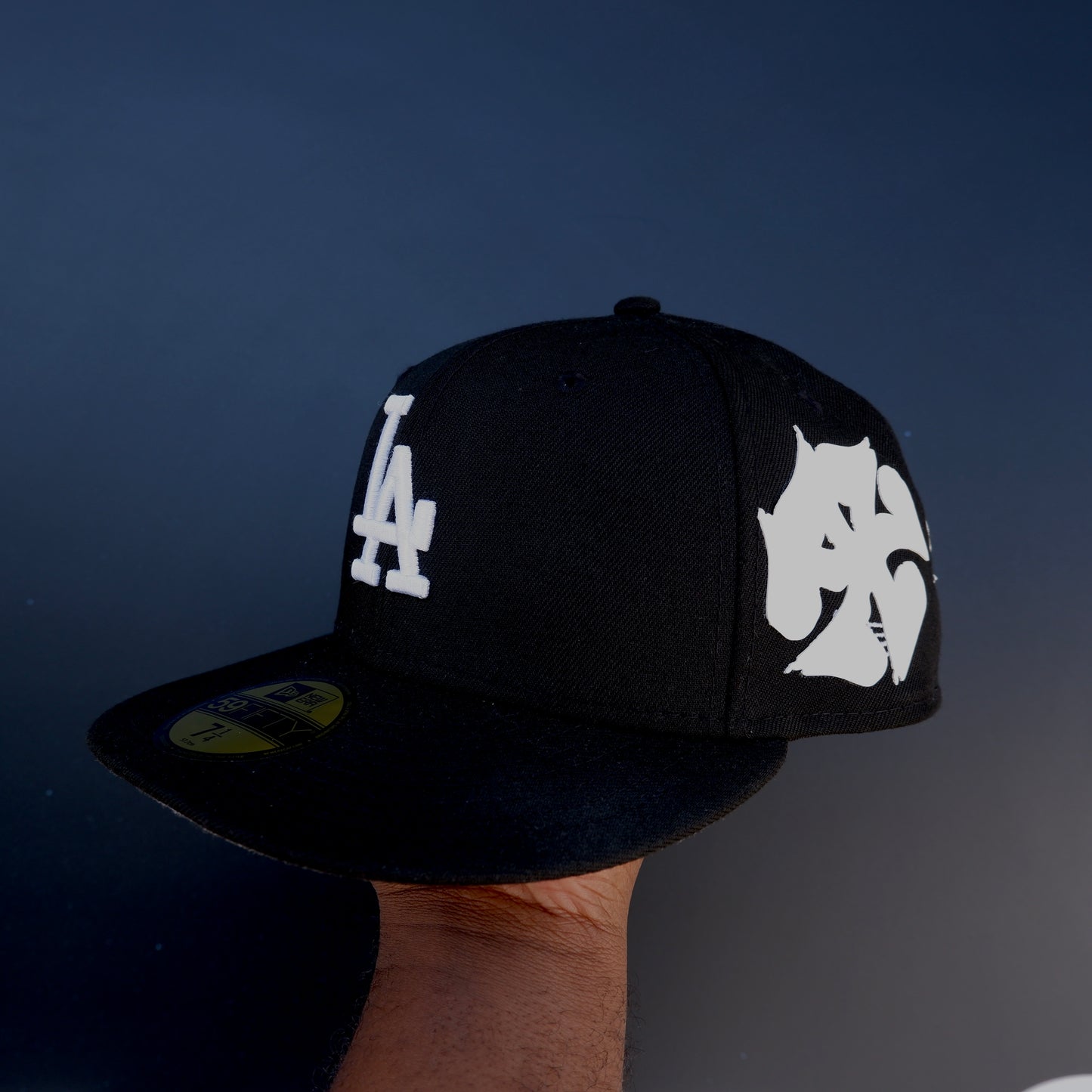 Black LA "Infinite 7s Clover" Fitted