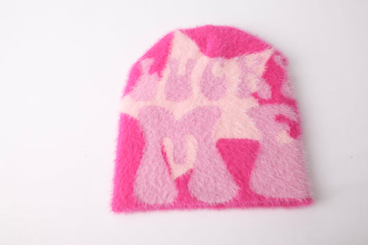 Bubble Gum Pink Lucky Me Mohair Beanie